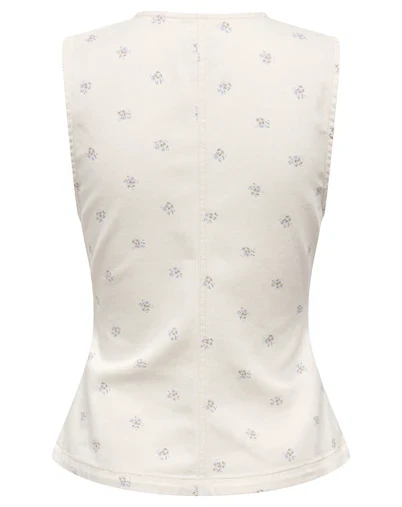 Only - ONLNaomi Waistcoat Top - Egret